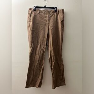 Lands End Mid Rise Trouser Leg Khakis Size 16